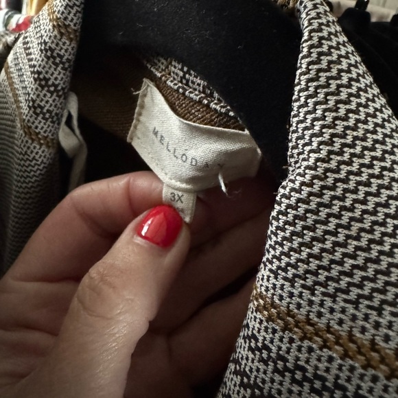 Melloday Mid Length Plaid Open Jacket w/Pockets - Picture 7 of 10